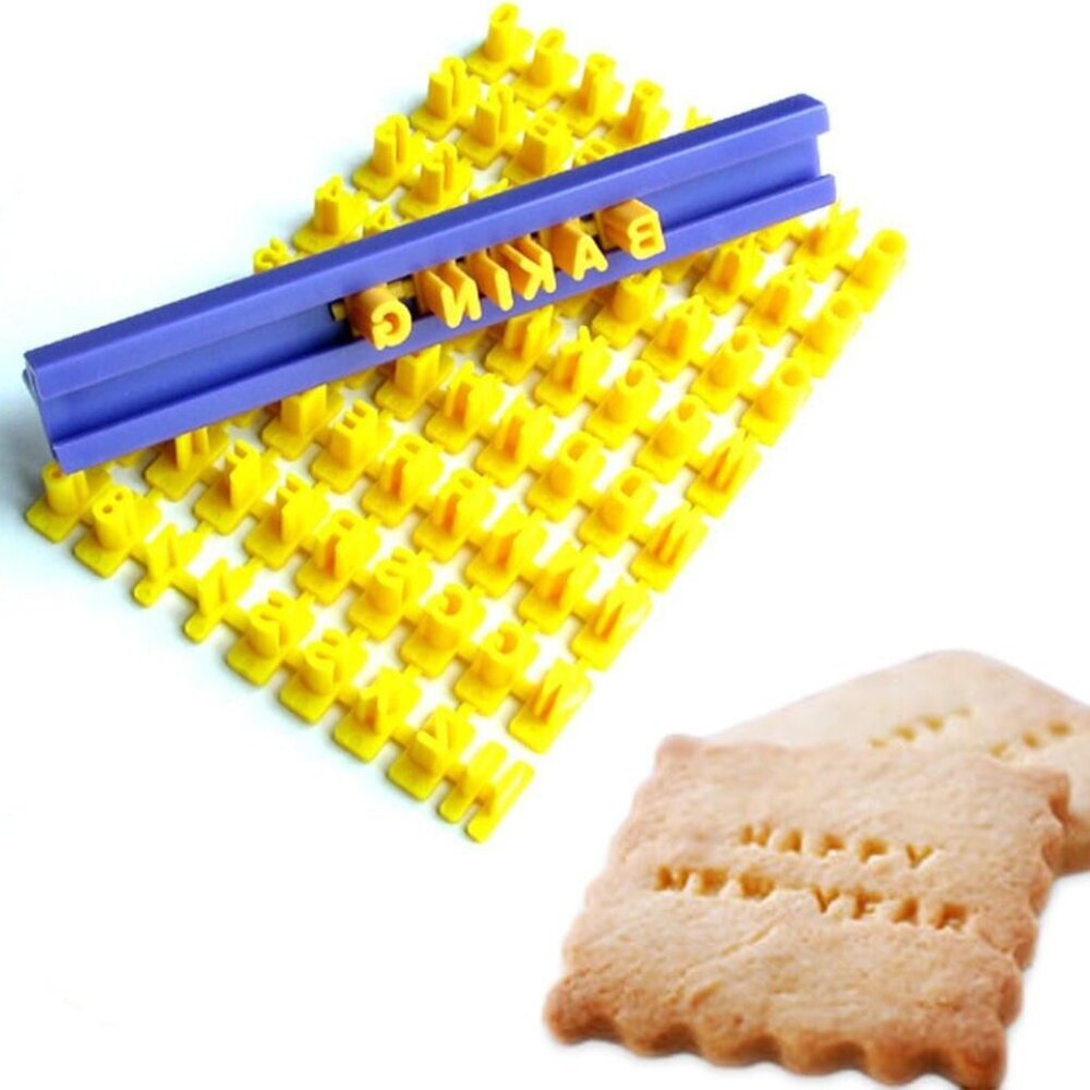 Cookie Stamps, Numbers Alphabet Stamps for Cookie Chocolate, 72pcs, 100% BPA Fre